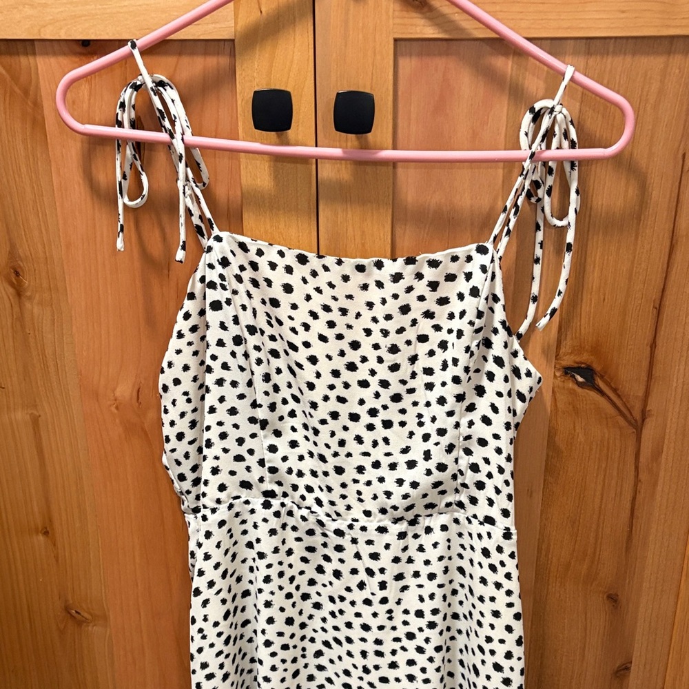 GBG Los Angeles Black and Cream Polka Dot Mini Dress